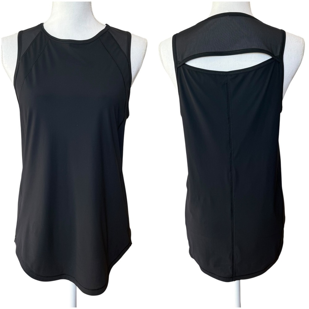 Lululemon Black Workout Tank Top Racerback Open Back Athletic Sleeveless Size 6